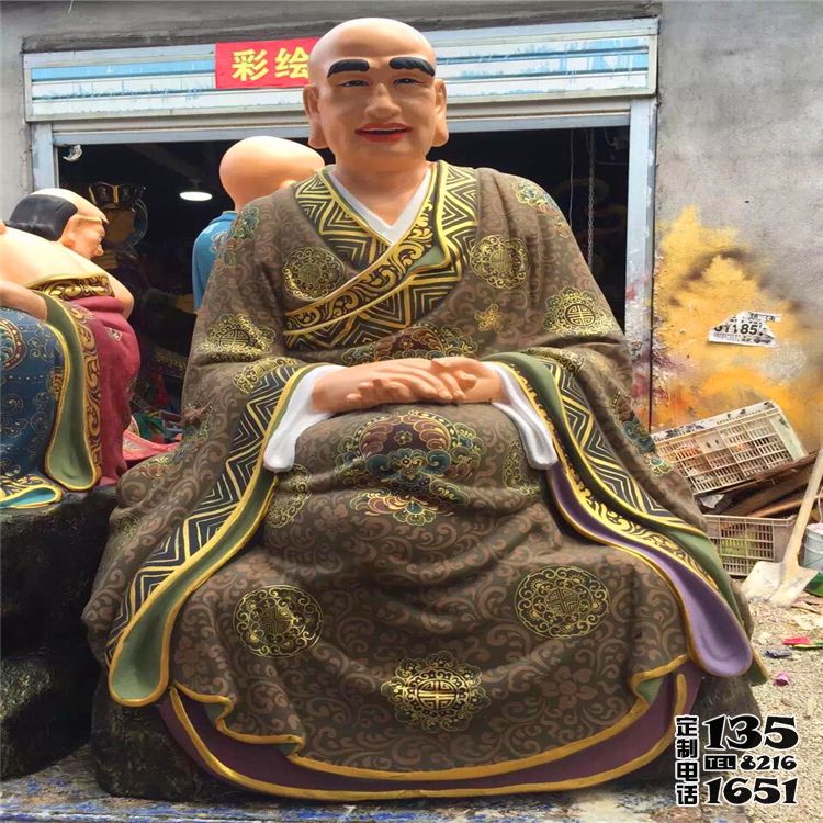 玻璃鋼彩繪大型寺廟景觀供奉十八羅漢雕塑 玻璃鋼彩繪大型寺廟景觀供奉十八羅漢雕塑