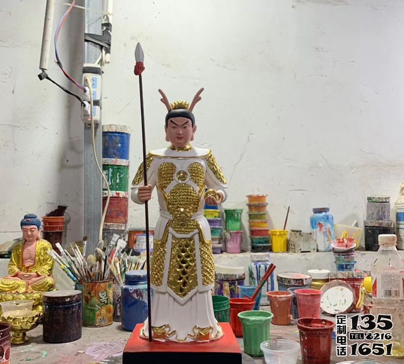 玻璃鋼彩繪戶外寺廟擺件龍王三太子敖丙雕塑 玻璃鋼彩繪戶外寺廟擺件龍王三太子敖丙雕塑