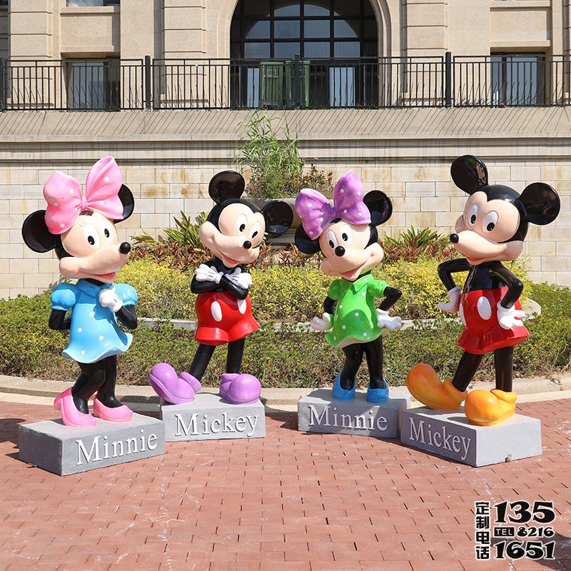 商場(chǎng)影院玻璃鋼卡通動(dòng)畫(huà)片米老鼠雕塑 商場(chǎng)影院玻璃鋼卡通動(dòng)畫(huà)片米老鼠雕塑