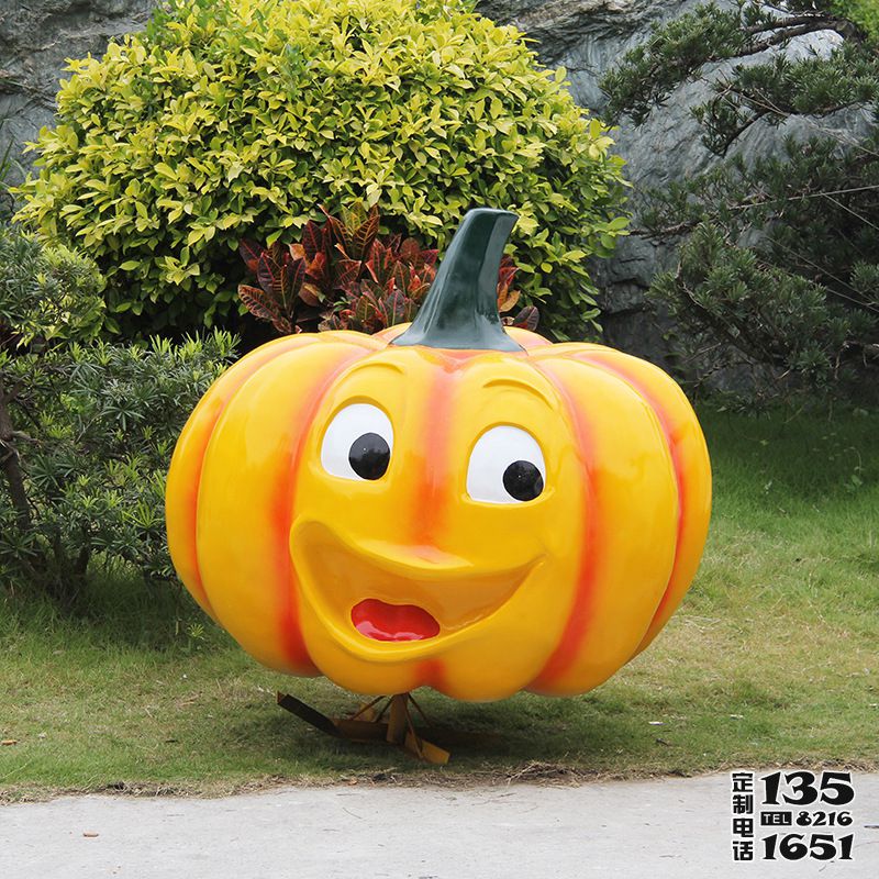 玻璃鋼卡通蔬菜南瓜雕塑 玻璃鋼卡通蔬菜南瓜雕塑