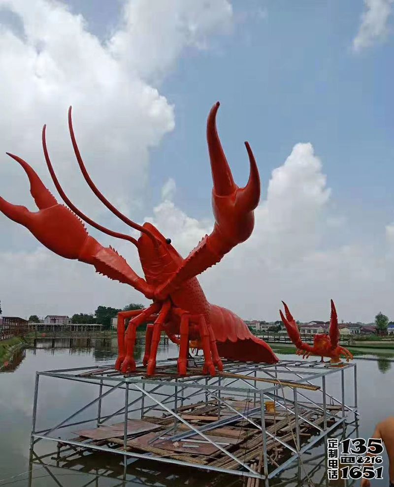 戶外創(chuàng)意玻璃鋼仿真動物龍蝦雕塑 戶外創(chuàng)意玻璃鋼仿真動物龍蝦雕塑